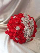 Load image into Gallery viewer, Crystal brooch wedding bouquet- by Crystal wedding uk
