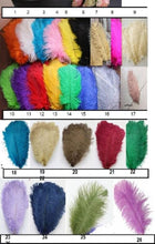 Load image into Gallery viewer, Ostrich Feather Fan, silver bouquet. luxury Bridal Ostrich Feather Fan, Bridal Bouquet, Great Gatsby wedding style. Any colour
