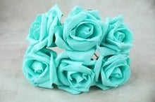 Load image into Gallery viewer, Brooch Bouquet,Robins egg blue, duck egg blue teel rose bouquet. by Crystal wedding uk
