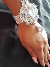 Load image into Gallery viewer, Vintage inspired crystal wrist corsage for Prom or wedding by Crystal wedding uk
