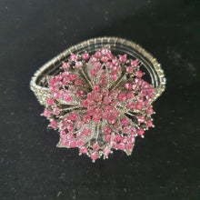 Load image into Gallery viewer, Vintage inspired crystal flower wrist corsage by Crystal wedding uk
