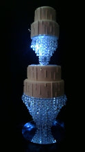 Load image into Gallery viewer, Crystal cake stand, 2 tier set , CHANDELIER DESIGN Faux crystal by Crystal wedding uk
