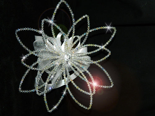 Crystal bouquet, Wedding bridal bouquet, Brides Lotus flower petal bouquet, bling boquet by Crystal wedding uk