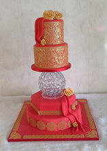 Load image into Gallery viewer, Crystal BALL SPHERE cake separator divider by Crystal wedding uk
