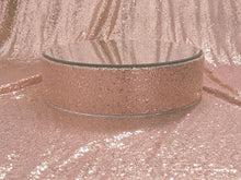 Load image into Gallery viewer, Rose gold SEQUIN blush cake stand by Crystal wedding uk
