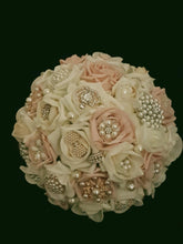 Load image into Gallery viewer, BROOCH BOUQUET Blush &amp; Pearl wedding bouquet by Crystal wedding uk
