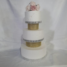 Load image into Gallery viewer, Rhinestone cake separators, cake dividers, round or square by Crystal wedding uk
