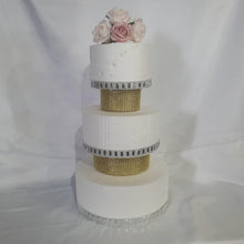 Load image into Gallery viewer, Rhinestone cake separators, cake dividers, round or square by Crystal wedding uk
