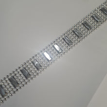 Load image into Gallery viewer, Diamante &amp; Rectangle design Cake Trim ,1 metre by Crystal wedding uk
