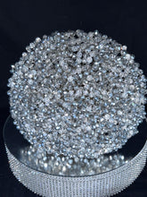 Load image into Gallery viewer, Diamante crystal wire bouquet, beaded bouquet, Wedding bridal flowers, silver crystal.
