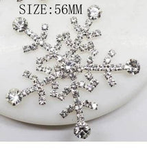 Load image into Gallery viewer, Crystal Snowflake Boutonniere - rhinestone Boutonniere for a Winter Wedding - Christmas Wedding corsage by Crystal wedding uk
