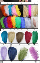 Load image into Gallery viewer, Set of 4 Feather Fan bouquets, Ostrich feathers,Great Gatsby wedding style 1920&#39;s - any colour as custom made
