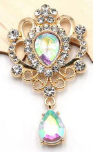 Load image into Gallery viewer, Rhinestone Cake Brooch (Set of 3) Gold Plated Wedding cake Decoration
