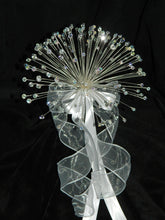 Load image into Gallery viewer, Crystal wire bouquet, beaded bouquet, Wedding bridal flowers, Rose gold,blush, silver, gold, Alternative unique wedding flowers.
