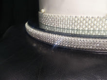 Load image into Gallery viewer, Glass crystal Diamante Rhinestone cake stand platform plate round or square all sizes by Crystal wedding uk
