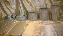 Load image into Gallery viewer, Crystal cake stands crystal covered solid base tiered design wedding cake stands by Crystal wedding uk
