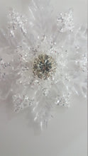 Load image into Gallery viewer, Snowflake hanging bouquet, Winter wedding accessory by Crystal wedding uk
