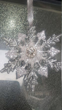 Load image into Gallery viewer, Snowflake hanging bouquet, Winter wedding accessory by Crystal wedding uk
