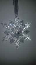 Load image into Gallery viewer, Snowflake hanging bouquet, Winter wedding accessory by Crystal wedding uk
