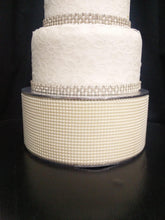 Load image into Gallery viewer, Pearl cake stand platform plate round or square all sizes in white or ivory
