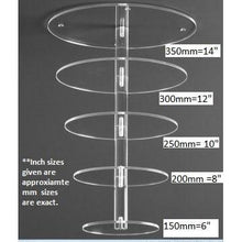 Load image into Gallery viewer, Suspended cake plate acrylic kit, Hanging cake, upside down cake, (NO STAND ) by Crystal wedding uk
