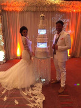 Load image into Gallery viewer, Crystal cake table and 2 led cake dividers 6&quot; 10&quot; &amp; 16&quot;. Set of 3 pcs by Crystal wedding uk
