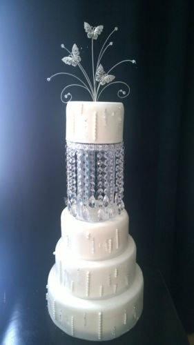 Cake Separator divider, Crystal tear drop design by Crystal wedding uk