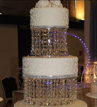 Load image into Gallery viewer, Cake Separator divider, Crystal tear drop design by Crystal wedding uk
