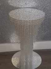 Load image into Gallery viewer, Crystal wedding cake table. cake stand, chandelier style Table - TALL FLOOR STANDING sizes with Led by Crystal wedding uk
