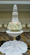 Load image into Gallery viewer, Pearl swag wedding cake stands, separators , Ivory or white Pearl
