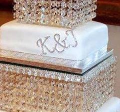 A to Z letters Swarovski element Rhinestone monogram Cake Topper decor, Wedding Initials, Silver cake topper,rhinestone cake decorations.