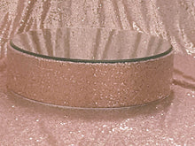 Load image into Gallery viewer, Rose gold SEQUIN blush cake stand by Crystal wedding uk
