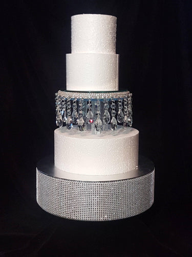 Crystal droplet wedding Cake stand Separator by Crystal wedding uk