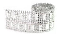 Load image into Gallery viewer, Diamante &amp; Rectangle design Cake Trim ,1 metre by Crystal wedding uk
