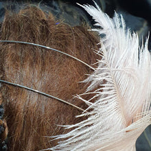 Load image into Gallery viewer, Featherheadpiece fsacinator head band , feather hair piece
