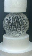 Load image into Gallery viewer, Crystal BALL SPIRAL SPHERE cake separator, divider by Crystal wedding uk
