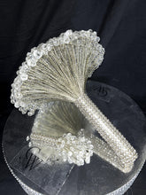 Load image into Gallery viewer, Crystal bouquet bout set for wedding silver, gold, rose-gold, luxury bouquet, Brides wire bead jewel, bling bouquet by Crystal wedding uk
