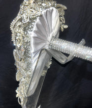 Load image into Gallery viewer, Crystal Bridal Brooch Bouquet: Silver Rhinestone Wedding Bouquet
