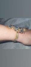 Load image into Gallery viewer, Vintage Inspired Crystal Wrist Corsage Bridal Bridesmaid Wedding Accessory – Rhinestone Bracelet Corsage
