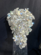 Load image into Gallery viewer, Diamante bouquet brooch Jewel rhinestone crystal wedding bouquet Crystal Bridal Bouquet, bling cascade Jewel by Crystal wedding uk
