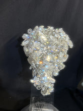 Load image into Gallery viewer, Luxury wedding Bouquet – 7" x 11" Crystal Diamond bridal flowers Rhinestone bling Wedding Bouquet
