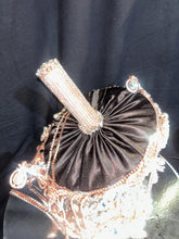 Load image into Gallery viewer, Rose Gold Crystal Brooch Wedding Bouquet: Handmade Jewel Cascade
