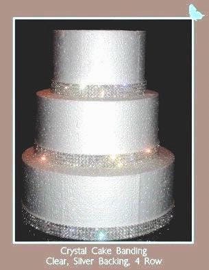 Clear crystal ribbon, 1yard. GLASS CLEAR STONES, gold or silver by Crystal wedding uk