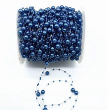 Load image into Gallery viewer, Pearl string Crystal bead Garland, 5 meters,Centerpiece, Decoration Reception Decor by Crystal wedding uk
