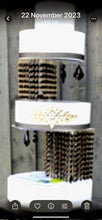Load image into Gallery viewer, Black Crystal Chandelier Cake Stand Set: Gatsby Wedding Decor with LED Lights
