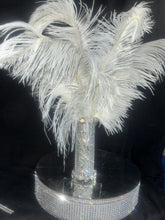 Load image into Gallery viewer, Ostrich Feather Bridal Bouquet: Crystal Handle, 1920s Gatsby Style
