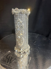 Load image into Gallery viewer, Ostrich Feather Bridal Bouquet: Crystal Handle, 1920s Gatsby Style
