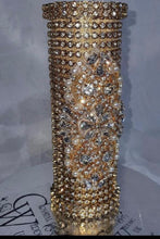 Load image into Gallery viewer, Ostrich Feather Bridal Bouquet: Crystal Handle, 1920s Gatsby Style
