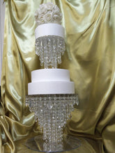 Load image into Gallery viewer, Crystal Chandelier Cake Stand with LED Light Tall cake stand 3 tier set Wedding &amp; Event Display stand
