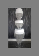 Load image into Gallery viewer, Crystal Chandelier Cake Stand with LED Light Tall cake stand 3 tier set Wedding &amp; Event Display stand
